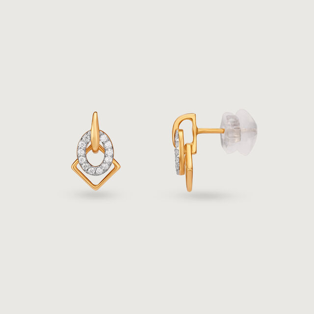Eternal Harmony Diamond & Gold Stud Earrings,,hi-res image number null