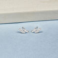 Serene Wave Silver Stud Earrings,,hi-res view 1