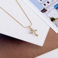 Holy Cross Gold and Diamond Pendant,,hi-res view 1