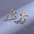 Luminous Brilliance Blue Sapphire 14KT Stud Earrings,,hi-res view 1