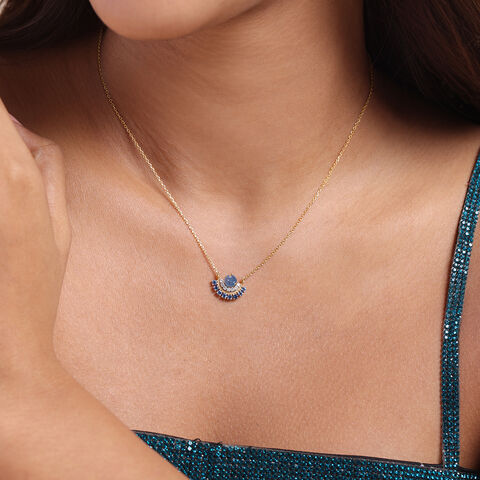 Bubbly Bliss 14KT Diamond & London Blue Topaz Necklace