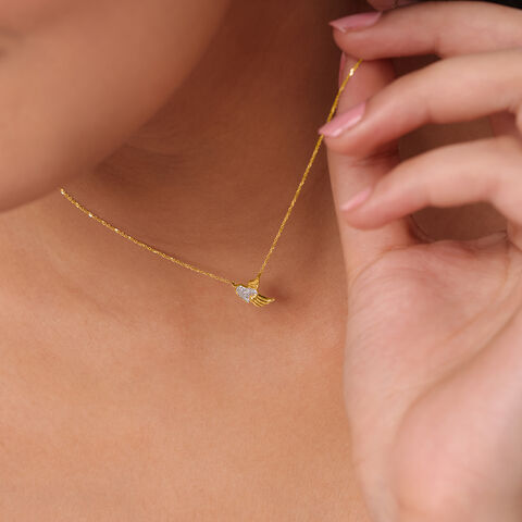 Cupid Edit Mystic Wings 14KT Gold & Diamond Necklace