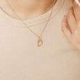 Letter Perfect 'D' Gold Pendant,,hi-res view 2
