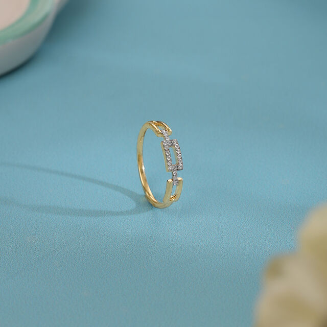 Stellar Link 18KT Gold & Diamond Finger Ring,,hi-res image number null