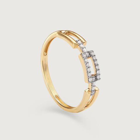 Stellar Link 18KT Gold & Diamond Finger Ring