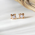 Basketry Radiance Gold and Diamond Stud Earrings,,hi-res view 1