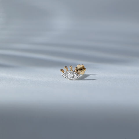 Guardian Eye Gold and Diamond Nose Pin