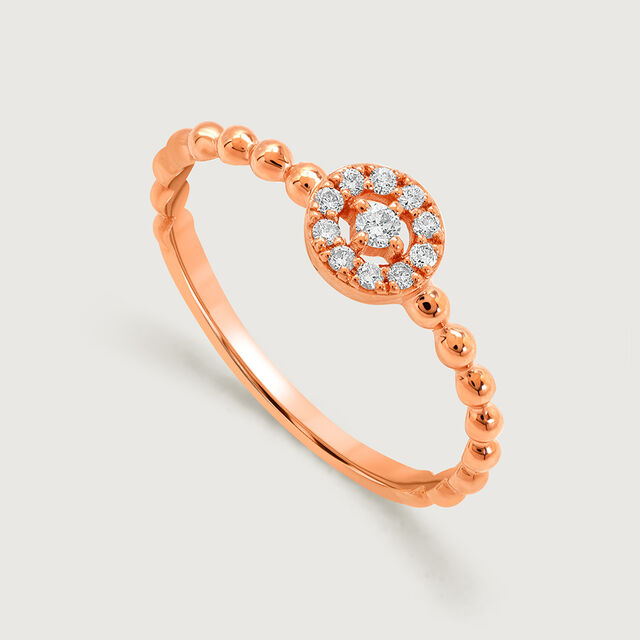 Glamour in Circles Rose Gold 18K Diamond Ring,,hi-res image number null