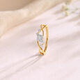 Dancing Vines Gold & Diamond Finger Ring,,hi-res view 1