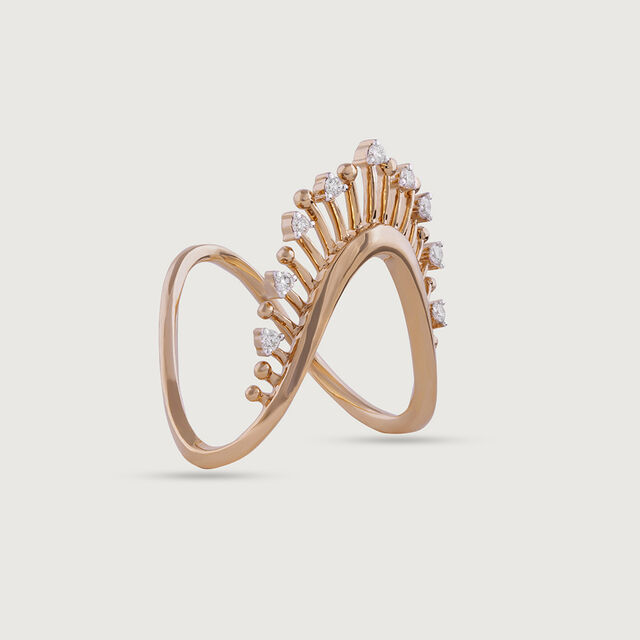 Golden Crest Gold & Diamond Finger Ring,,hi-res image number null