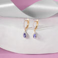 Vibrant Glam Gold & Diamond Hoop Earrings,,hi-res view 1