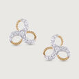Bold Glimmer Gold & Diamond Stud Earrings,,hi-res view 3