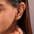 Enchanted Bloom 14 Kt Gold & Diamond Stud Earrings,,hi-res view 2
