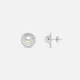 Chic Pearl Stud Silver Earrings,,hi-res view 4