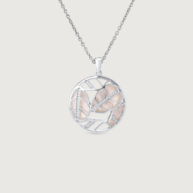 Mother of Pearl Charming Silver Pendant,,hi-res image number null