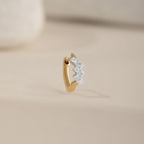 Lippan Glamour Gold & Diamond Nose Pin