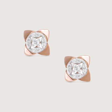 Blossom Spark Gold & Diamond Stud Earrings