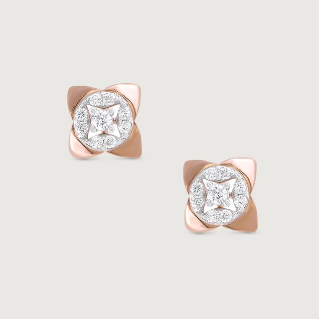 Blossom Spark Gold & Diamond Stud Earrings,,hi-res image number null