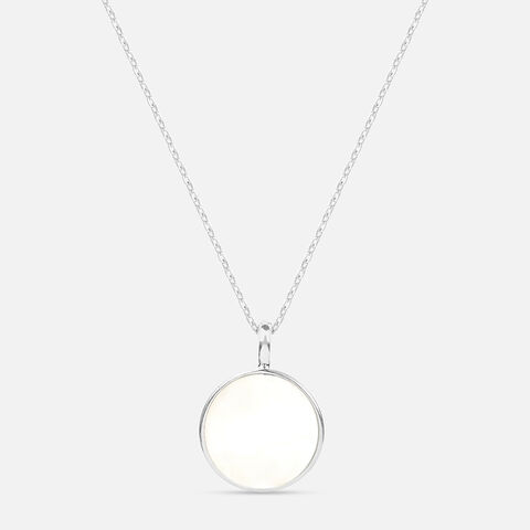 Moonlit Essence Pearl Silver Necklace