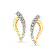 Quintessential Leaf Motif Diamond Stud Earrings,,hi-res view 1