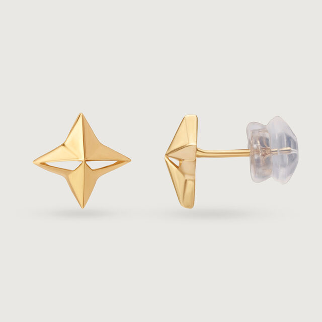Star struck Symphony 14KT Gold Stud Earrings,,hi-res image number null