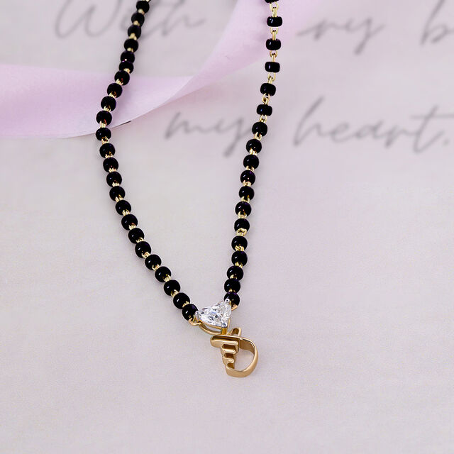 Korean Love 14 kt Gold & Diamond Mangalsutra,,hi-res image number null