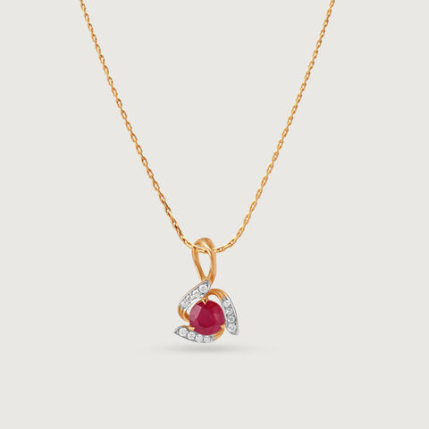 Ruby Rush Diamond & Gold Pendant