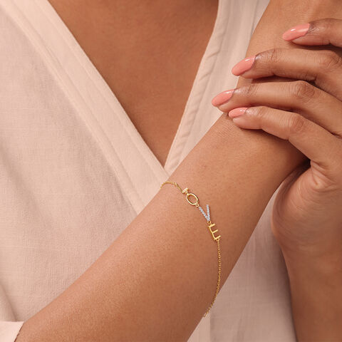 Cupid Charm 14KT Gold & Diamond Bracelet