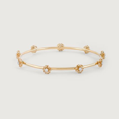 Crochet Shine Gold and Diamond Bangle
