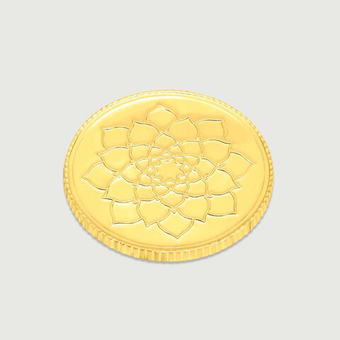 10 GM 22 Karat Stunning Lotus Gold Coin
