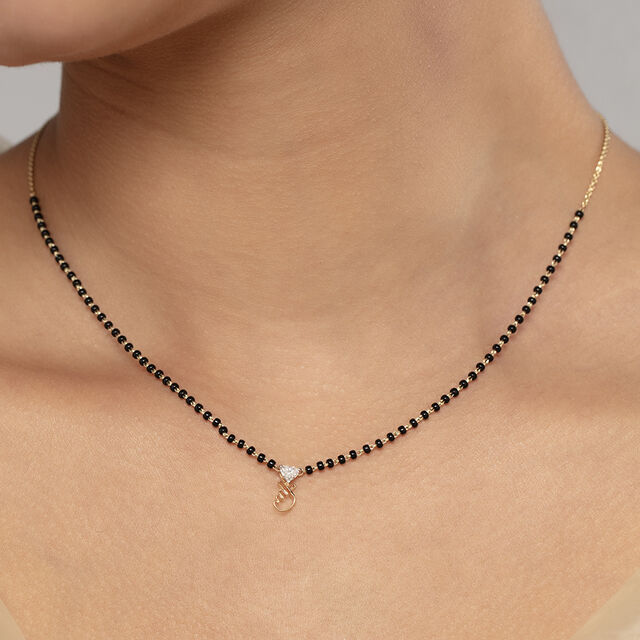Korean Love 14 kt Gold & Diamond Mangalsutra,,hi-res image number null