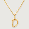 Letter Perfect 'D' Gold Pendant,,hi-res view 3