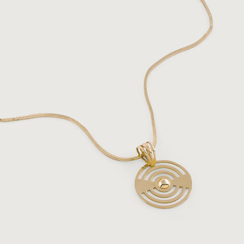 Disco Inferno Gold Pendant