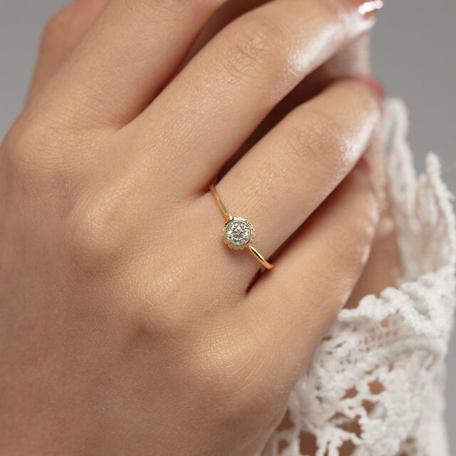 Blooming Beauty 14 kt Gold & Diamond Ring,,hi-res image number null