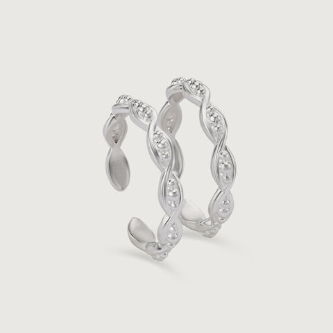 Molecular Chic Silver Toe Ring for Women