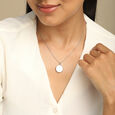 Moonlit Essence Pearl Silver Necklace,,hi-res view 2