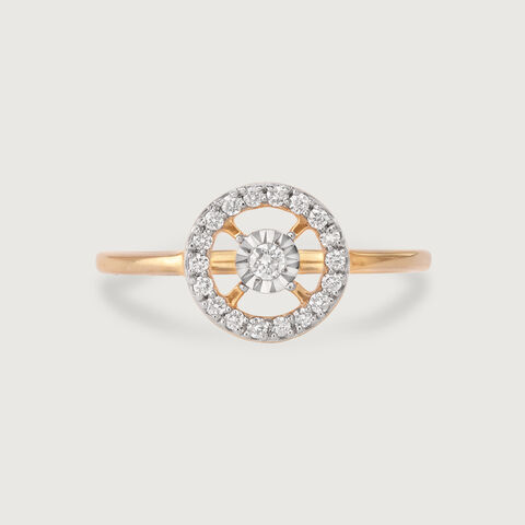 Eclat Floral 18KT Gold & Diamond Ring