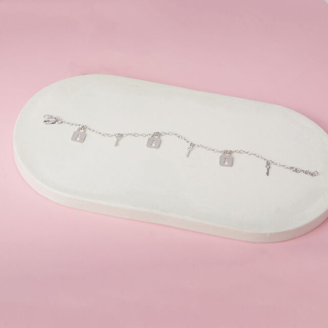 Secret Key Silver Bracelet,,hi-res image number null