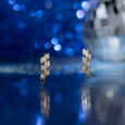 Electric Sequin Gold & Diamond Stud Earrings,,hi-res view 1