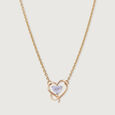 Enchanted Heart 14 kt Gold & Diamond Necklace,,hi-res view 3