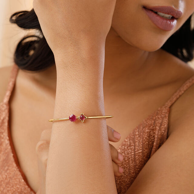 Crimson Clinks  14KT Ruby Bangle,,hi-res image number null