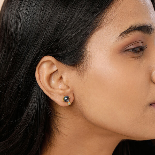 Azure Dream 14KT London Topaz Stud Earrings,,hi-res image number null