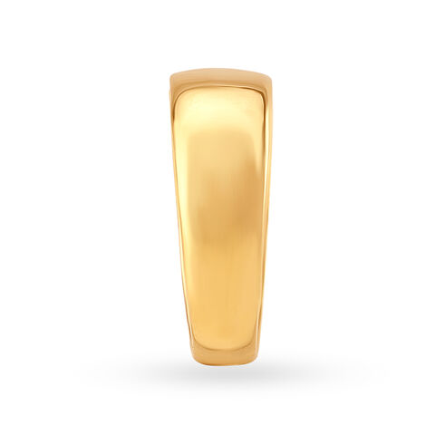 Gleaming Textured Gold Ring for Men