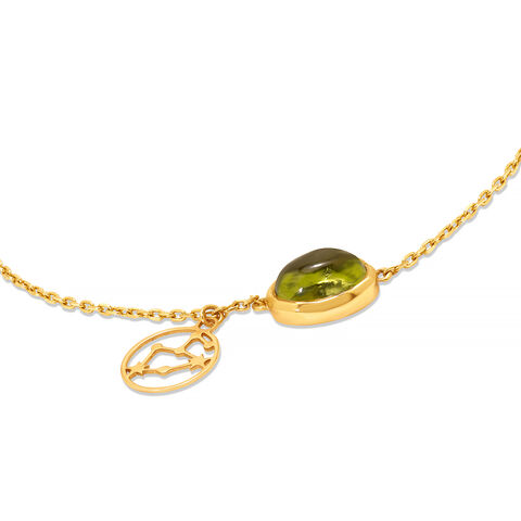 14KT Leo Birthstone Yellow Gold Bracelet