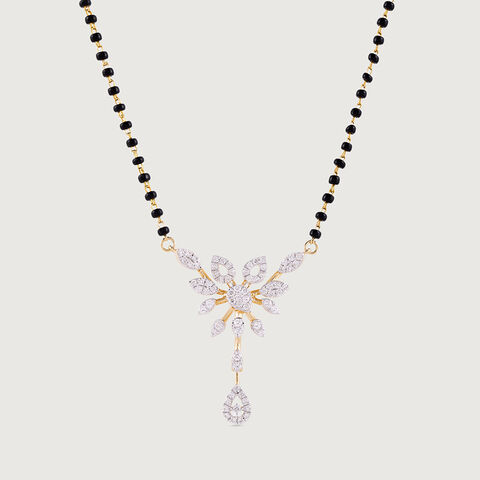 Floral Cascade Gold and Diamond Mangalsutra