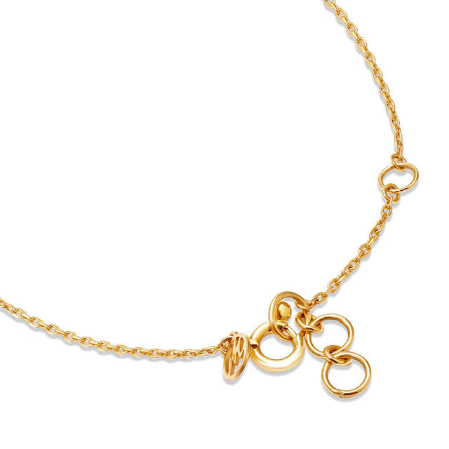 14KT Yellow White Gold Multi Charm Evil Eye Bracelet,,hi-res image number null