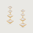 Disco Beat Gold & Diamond Drop Earrings,,hi-res view 2