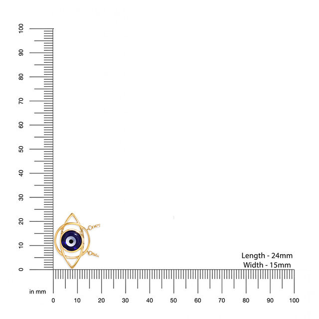 14KT Yellow Gold Geometric Evil Eye Necklace,,hi-res image number null