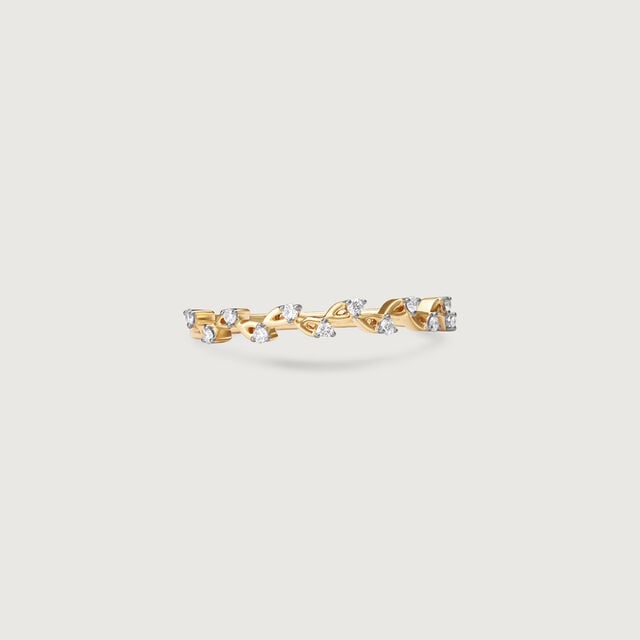 Whimsical Vine Gold & Diamond Ring,,hi-res image number null