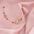 14KT Yellow Gold Multi Charm Evil Eye Bracelet,,hi-res view 1